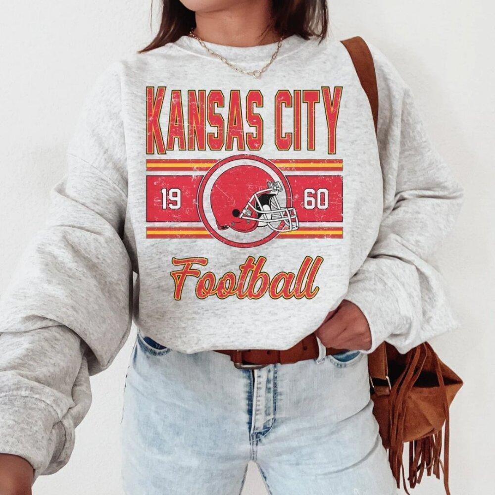Retro Kansas City Football Fan Gift Graphic Unisex Crewneck Sweatshirt